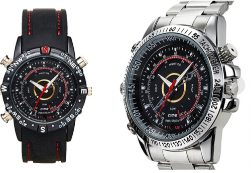 1 montre espion noire ou silver 1 montre espion noire ou silver