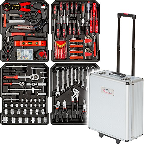 TecTake 266 Morceau boite trolley coffret malette a outils chrome vanadium mallette TecTake 266 Morceau boite trolley coffret malette a outils chrome vanadium mallette