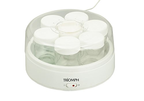 Triomph ETF1516 Yaourtière avec 7 Pots Blanc 26 x 26 x 15,5 cm Triomph ETF1516 Yaourtière avec 7 Pots Blanc 26 x 26 x 15,5 cm