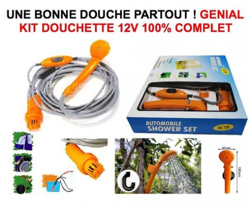 Douchette 12v Portative 100% Complete Douchette 12v Portative 100% Complete