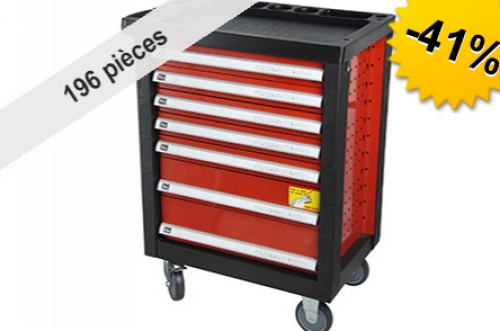 Armoire à outils sur roulettes de 196 pièces Armoire à outils sur roulettes de 196 pièces
