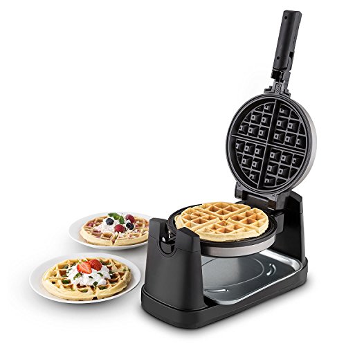 oneConcept Waffelmaster - Appareil à gaufres rotatif 1000W de puissance (Ø 17cm, moule anti-adhésif, récipient pour récupérer les restes de pâte en acier) oneConcept Waffelmaster - Appareil à gaufres rotatif 1000W de puissance (Ø 17cm, moule anti-adhésif, récipient pour récupérer les restes de pâte en acier)