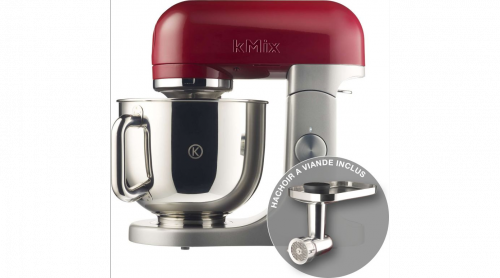 Robot sur socle KENWOOD Kmix KMX61 rouge kit hachoir Robot sur socle KENWOOD Kmix KMX61 rouge kit hachoir