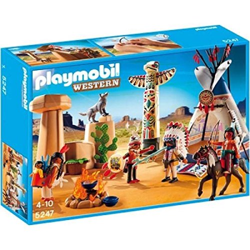 Playmobil - 5247 - Jeu de Construction - Camp des Indiens avec Tipi Playmobil - 5247 - Jeu de Construction - Camp des Indiens avec Tipi