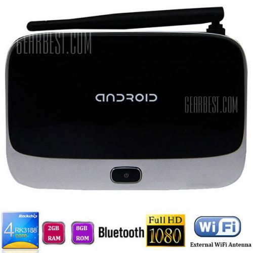 CS918 TV Box Smart Android 4.4 Google TV Player 2GB 8GB Quad Core RK3188 WiFi Bluetooth HDMI Connectivity - 2GB RAM 8GB ROM BLACK CS918 TV Box Smart Android 4.4 Google TV Player 2GB 8GB Quad Core RK3188 WiFi Bluetooth HDMI Connectivity - 2GB RAM 8GB ROM BLACK