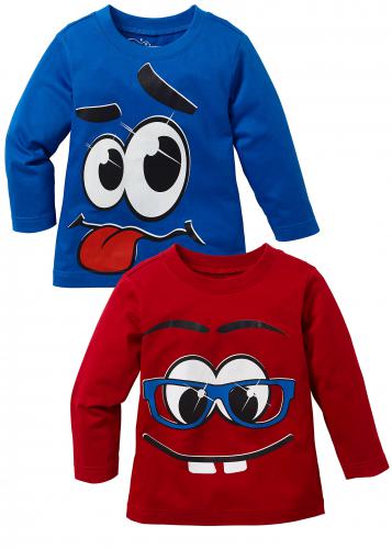 lot de 2 T-shirts manches longues