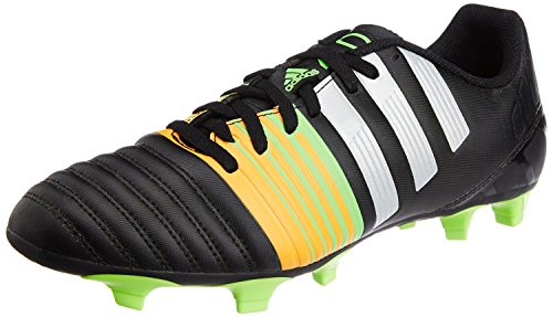 Adidas - Nitrocharge 40 Fg J - Noir - Schwarz (Black 1 / Metallic Silver / Neon Orange), 36 2/3 EU (4 Kinder UK) EU