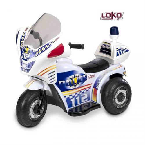 LOKOTOYS Moto de Police Electrique LOKOTOYS Moto de Police Electrique