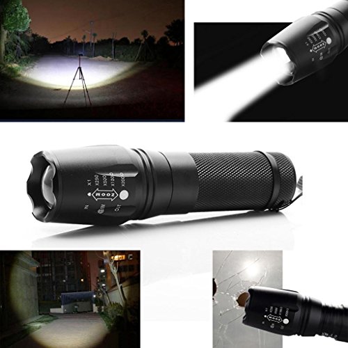 Japace® Ultra Puissante 2200 Lumens CREE XM-L T6 LED Lampe de Poche Torche Crée Zoom Flashlight Japace® Ultra Puissante 2200 Lumens CREE XM-L T6 LED Lampe de Poche Torche Crée Zoom Flashlight