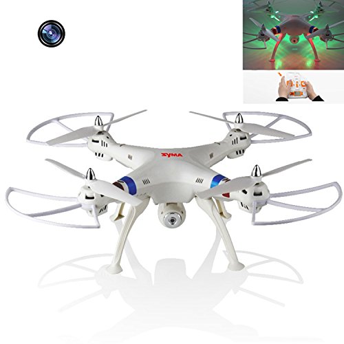 Grande taille Syma X8C 4 canaux 6 axe 2,4 G télécommande RC Quadcopter de 200W Pixels caméra HD Flash hélicoptère léger avion Quad Copter plan avion modèle jouets blanc Grande taille Syma X8C 4 canaux 6 axe 2,4 G télécommande RC Quadcopter de 200W Pixels caméra HD Flash hélicoptère léger avion Quad Copter plan avion modèle jouets blanc