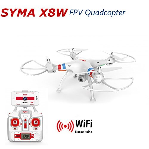 HB HOMEBOAT® Syma X8W Explorers WiFi FPV Grand RC Hélicoptère avec 2MP Caméra RTF Mode2 - Blanc HB HOMEBOAT® Syma X8W Explorers WiFi FPV Grand RC Hélicoptère avec 2MP Caméra RTF Mode2 - Blanc