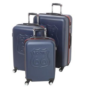 ROUTE 66-ROUTE 66 Set 3 Valises Trolley 4 roues ROUTE 66
