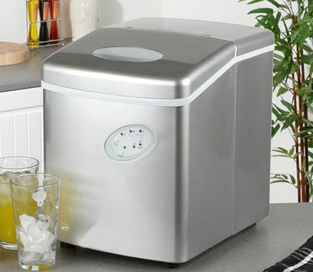 Machine à glaçons - Machine à glaçons sur plan de travail - Nouveau modèle compact - Sans plomberie - Rendement 15kg/24H