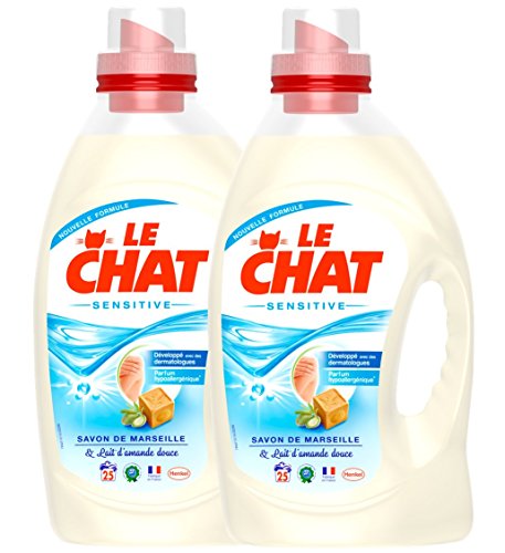 Le Chat Sensitive Lessive Liquide 1,875 L / 25 Lavages - Lot de 2 Le Chat Sensitive Lessive Liquide 1,875 L / 25 Lavages - Lot de 2