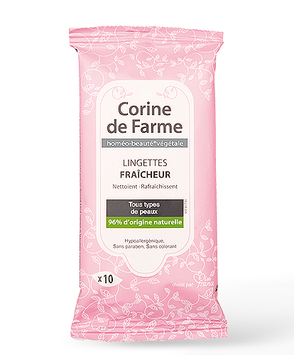 Lingettes Visage Fraîcheur x10 Nettoient et Rafraîchissent pour Tous types de peaux Lingettes Visage Fraîcheur x10 Nettoient et Rafraîchissent pour Tous types de peaux