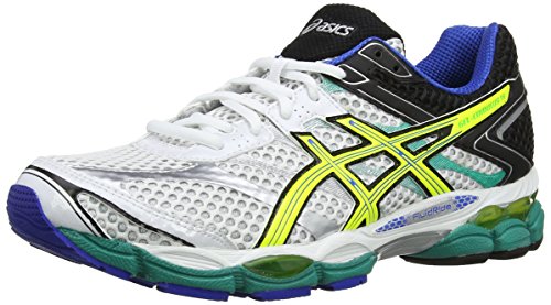 AISCS Gel-Cumulus 16, Chaussures de running homme - Blanc (White/Flash Yellow/Black 107) - 40.5 EU (Taille Fabricant : 6.5 UK) AISCS Gel-Cumulus 16, Chaussures de running homme - Blanc (White/Flash Yellow/Black 107) - 40.5 EU (Taille Fabricant : 6.5 UK)