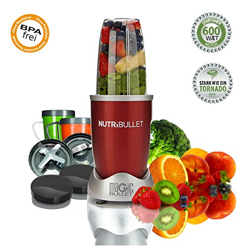 Nutribullet® - appareil à smoothies - couleur rouge - Nutribullet® est plus rapide et plus efficace que les centrifugeuses ou les mixeurs traditionnels et transforme les aliments usuels en superaliments.