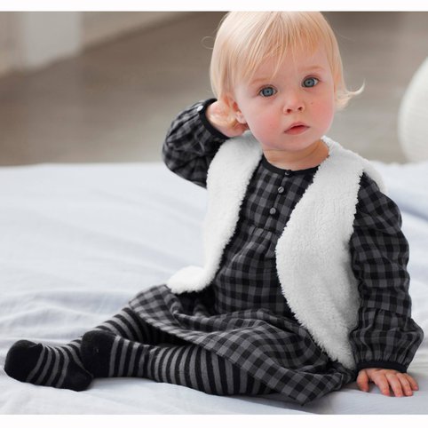 Robe à carreaux Petite Fille Robe à carreaux Petite Fille