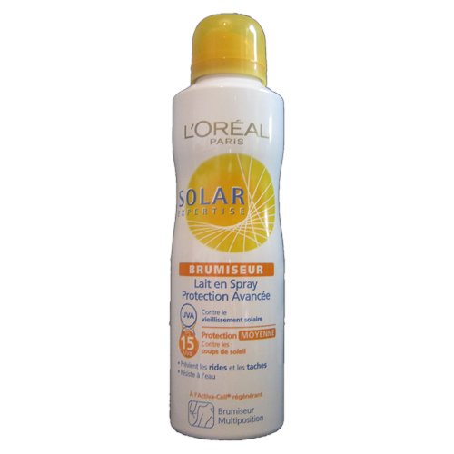 L'Oréal - Lait en spray protection avancée indice 15 - Solar Expertise - 150 ml L'Oréal - Lait en spray protection avancée indice 15 - Solar Expertise - 150 ml