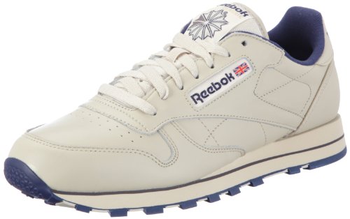 Reebok CL LTHR, baskets classiques homme - Blanc - Weiß (ECRU/NAVY), 42 EU Reebok CL LTHR, baskets classiques homme - Blanc - Weiß (ECRU/NAVY), 42 EU