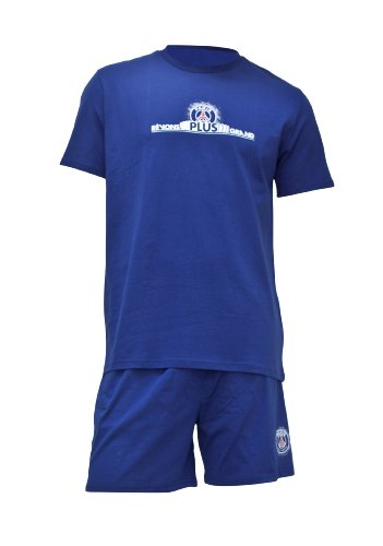 Pyjama : T-shirt + short PSG - Collection officielle PARIS SAINT GERMAIN - Football club Ligue 1 - Taille adulte homme L Pyjama : T-shirt + short PSG - Collection officielle PARIS SAINT GERMAIN - Football club Ligue 1 - Taille adulte homme L