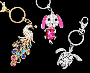 Porte clés animaux strass 