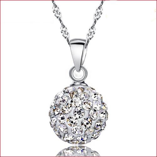 Pendentif en argent 925 bijoux mode cristal colliers argent