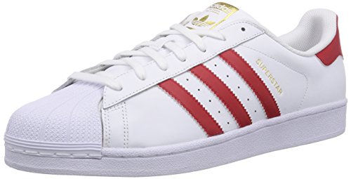 Adidas B27139, Chaussures de basketball Homme, Blanc (ftwr White/scarlet/ftwr White), 43.33 EU