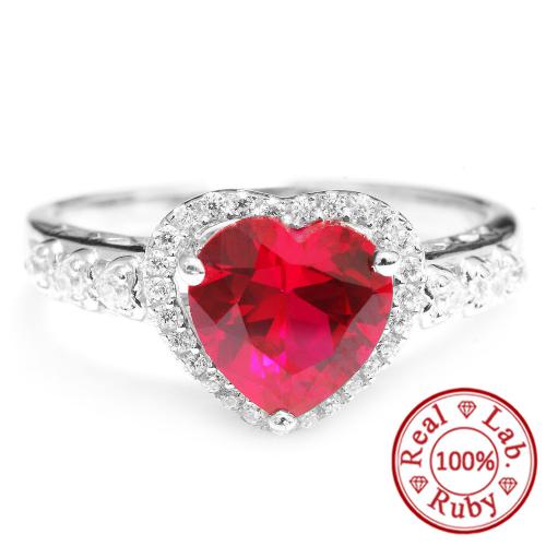 anneau coeur pour les femmes mariage romantique 18 k plaqué or pur solide 925 bijoux en argent