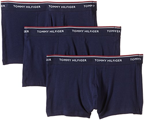 Tommy Hilfiger Premium Essential Hip Trunk - Boxer - Uni - Lot de 3 - Homme - Bleu (Peacoat) - Large (Taille Fabricant: LG)