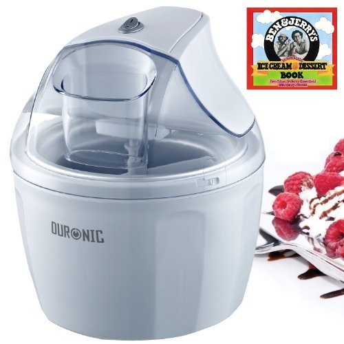 Duronic IM525 Sorbetière à glace ou frozen yoghurt + livre officiel de recettes Ben and Jerry