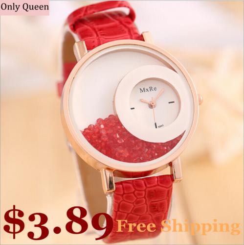 Montres Nouveau mode en cuir Strap femmes strass