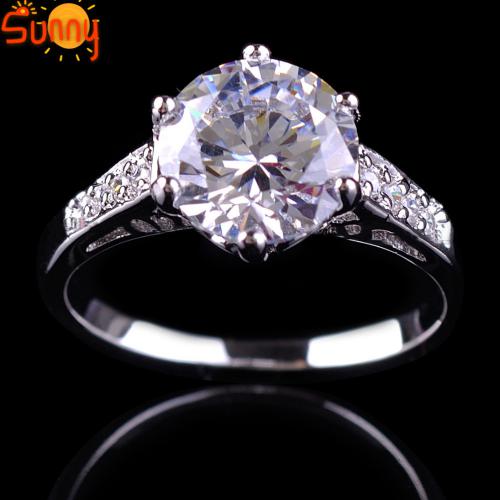 bijoux saphir blanc lady 10KT or blanc rempli 