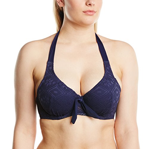 Marie Meili Alabama - Haut de Maillot - Avec armature - uni - Femme - Bleu - 95E (Taille fabricant: 36E)