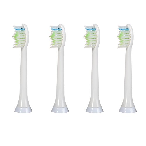 4 pcs. (1x4) de têtes à brosse à dents E-Cron®. Remplacement de Philips Sonicare DiamondClean White (Blanc). Entièrement compatibles avec les modèles de brosses à dents électriques Philips: DiamondClean, FlexCare, FlexCare Platinum, FlexCare(+), Heal