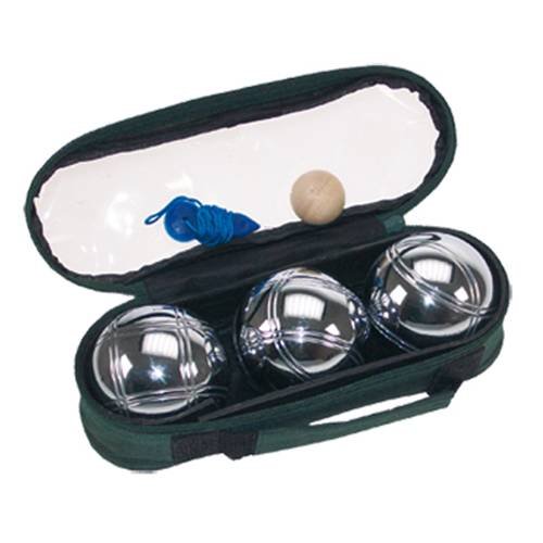 Lot de 3 boules de pétanque 720gr chromées sacoche Lot de 3 boules de pétanque 720gr chromées sacoche