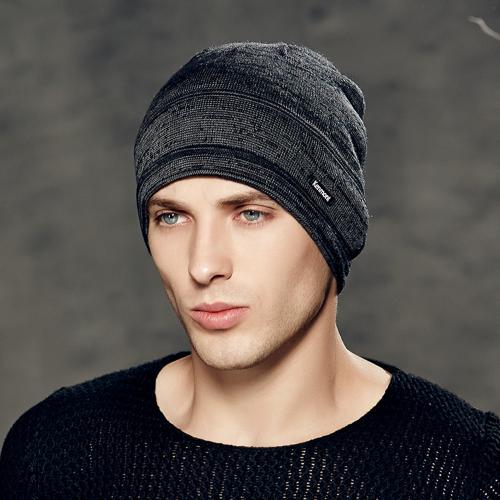 Kenmont hiver unisexe femmes hommes foncé couleurs laine tricotée bonnets chapeau pour cadeaux de vacances 1292