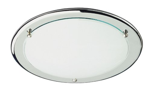 Trio 6101011-06 Plafonnier Diamètre: 30 cm 60 W E27 Chrome Verre Blanc Brillant Trio 6101011-06 Plafonnier Diamètre: 30 cm 60 W E27 Chrome Verre Blanc Brillant