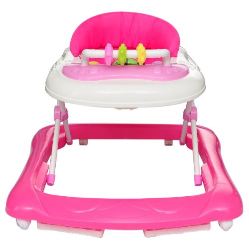 Trotteur balancelle pour bébé avec tablette de jeux + musique - rosée Trotteur balancelle pour bébé avec tablette de jeux + musique - rosée