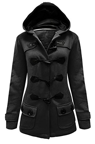 Samantha's - Manteau À Capuche Poches Grandes Tailles Femmes - Noir, 48