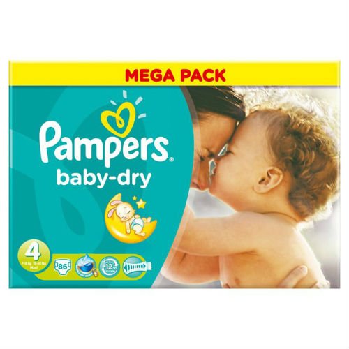 Pampers Baby Dry Paquet de 86 couches Taille 4 Pampers Baby Dry Paquet de 86 couches Taille 4