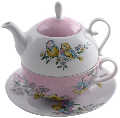 Creative Tops Katie Alice oiseau en Porcelaine Tea for One Théière/tasse et soucoupe très Blanc Creative Tops Katie Alice oiseau en Porcelaine Tea for One Théière/tasse et soucoupe très Blanc