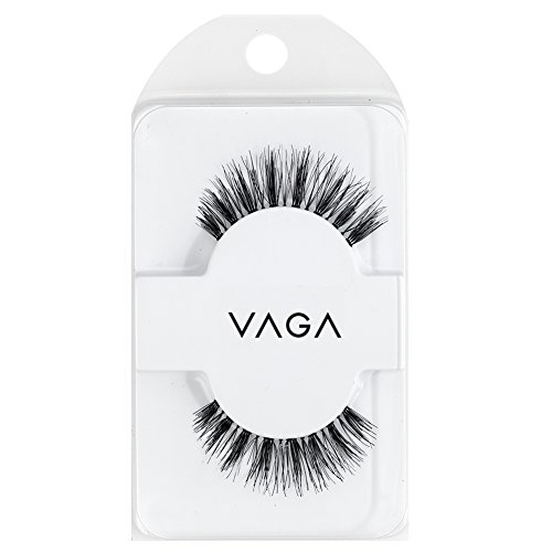 Superbe Paire Haute Qualité de Faux-Cils Réutilisables #523M en Fibre Humaine Véritable Couleur Noire Par VAGA©