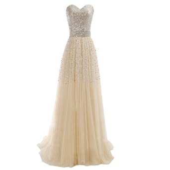 Zeagoo femme Sexy Paillettes longue robe de bal-Cocktail Party Soirée