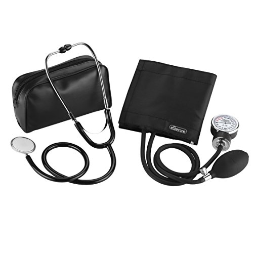 eSecure Tensiomètre/ Sphygmomanomètre anéroïde Pression sanguine mètre moniteur + Stéthoscope gratuit