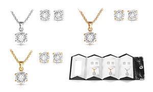 Coffret Solitaire 3 parures ornées de cristaux SWAROVSKI Coffret Solitaire 3 parures ornées de cristaux SWAROVSKI