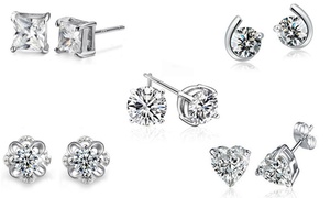 1, 3 ou 5 paires de boucles d oreilles argentées et ornées de cristaux SWAROVSKI 1, 3 ou 5 paires de boucles d oreilles argentées et ornées de cristaux SWAROVSKI