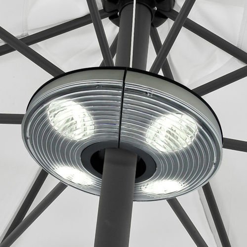 Lampe éclairage pour parasol 4 Spots 16 LEDS + système d'accroche par crochet pour tonnelle, auvent etc... Lampe éclairage pour parasol 4 Spots 16 LEDS + système d'accroche par crochet pour tonnelle, auvent etc...