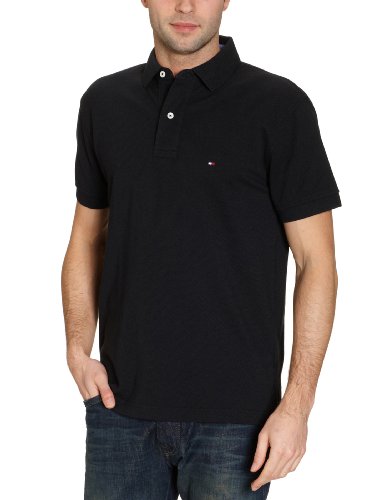 Tommy Hilfiger Core - Polo - Uni - Col à boutons - Manches courtes - Homme - Noir (New Black) - Small (Taille fabricant: S) Tommy Hilfiger Core - Polo - Uni - Col à boutons - Manches courtes - Homme - Noir (New Black) - Small (Taille fabricant: S)