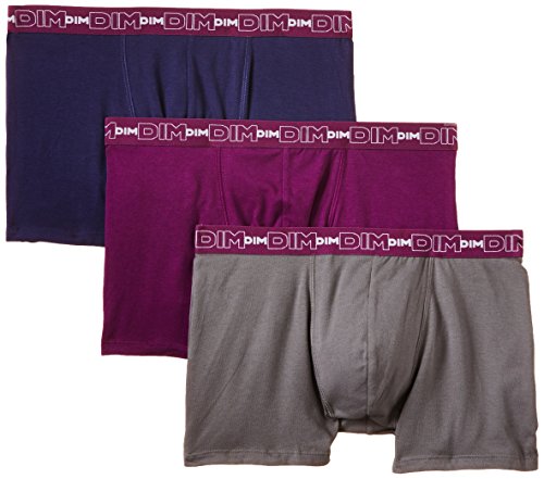Dim - Coton Stretch - Boxer - Uni - Lot de 3 - Homme - Multicolore (Gris Foncé/Bleu Nuit/Magenta Foncé) - FR : XX-Large (Taille fabricant : 6) Dim - Coton Stretch - Boxer - Uni - Lot de 3 - Homme - Multicolore (Gris Foncé/Bleu Nuit/Magenta Foncé) - FR : XX-Large (Taille fabricant : 6)